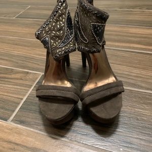 Carlos Santana Brown Ankle Strap Heel- Sz 6